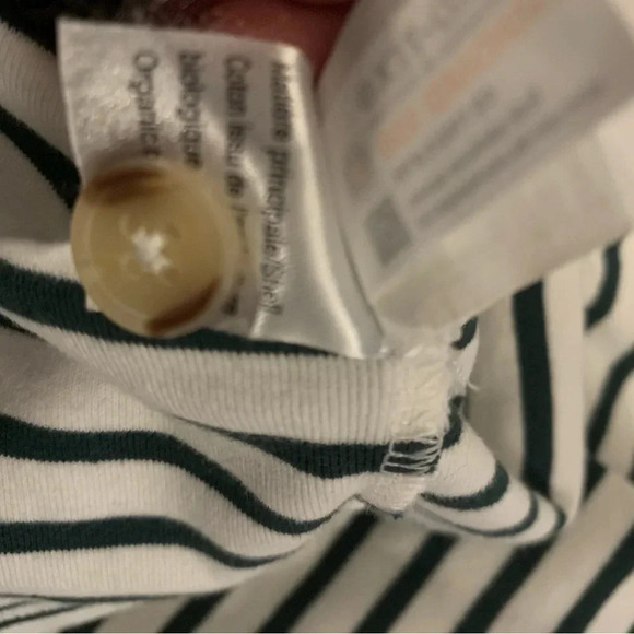 French Made Anne Weyburn 100% Cotton Striped Top with Buttons Size 42/44 Large - Picture 5 of 8